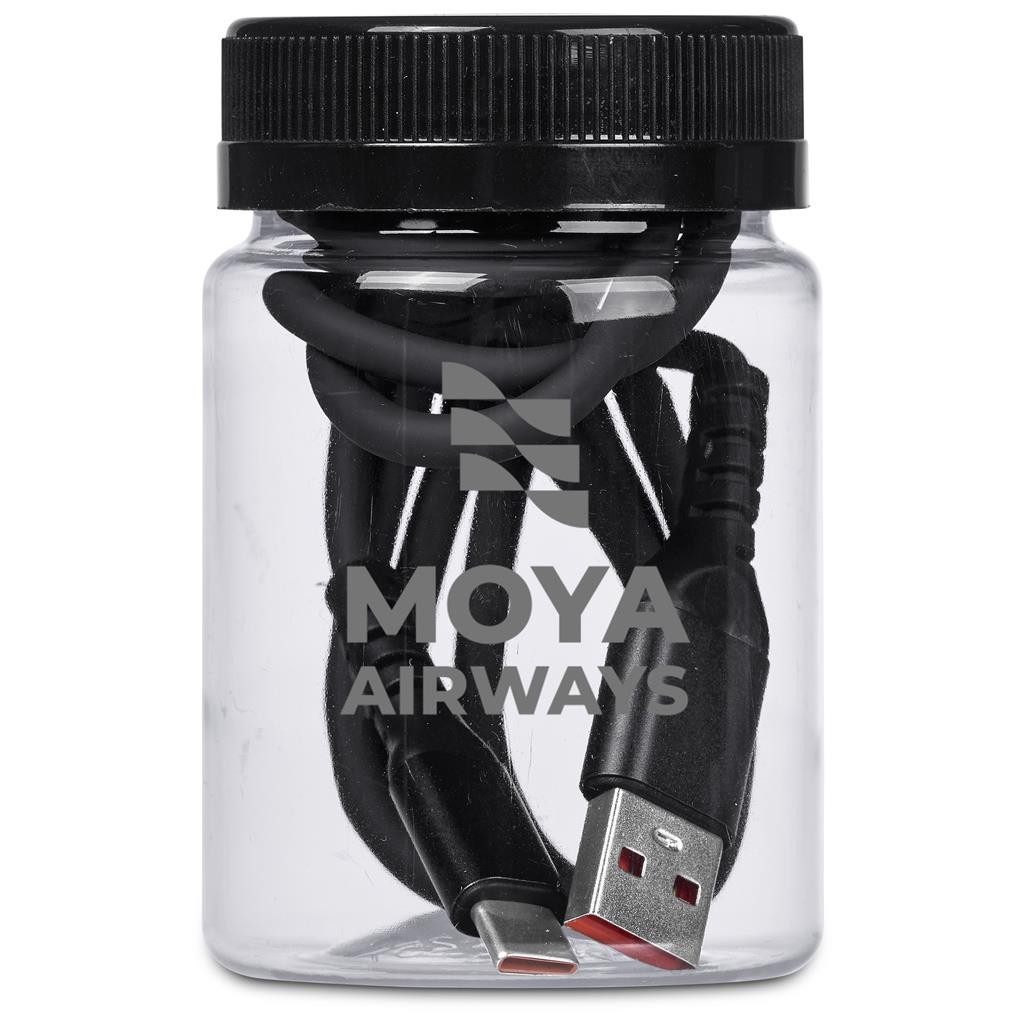 Altitude Capsit Fast Charge USB-A to Type-C Charging  Cable in Jar