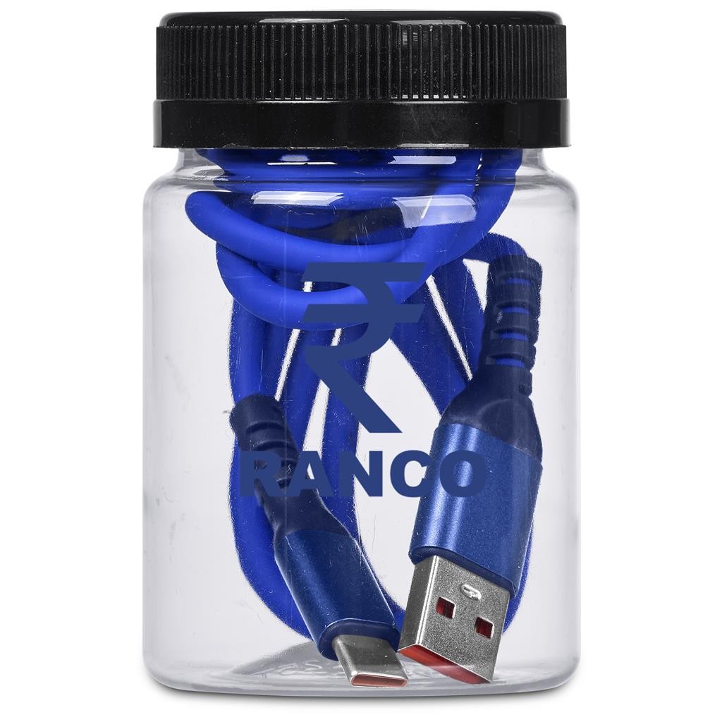 Altitude Capsit Fast Charge USB-A to Type-C Charging  Cable in Jar