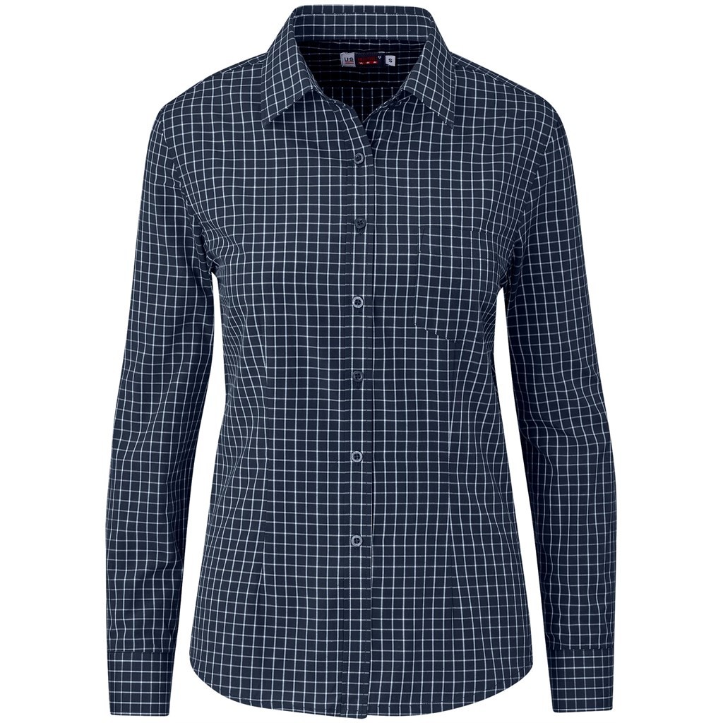 Ladies Long Sleeve Aston Shirt - Navy