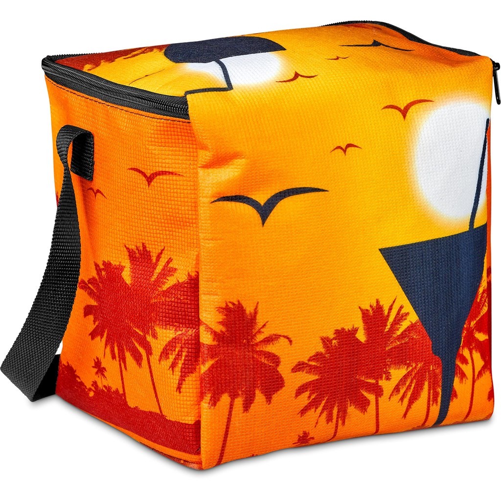 Pre-Production Sample Hoppla Quebec Recycled PET Stitch-Bond 12 Can Cooler