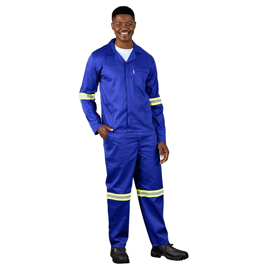 Trade Polycotton Conti Suit - Reflective Arms & Legs - Yellow Taped