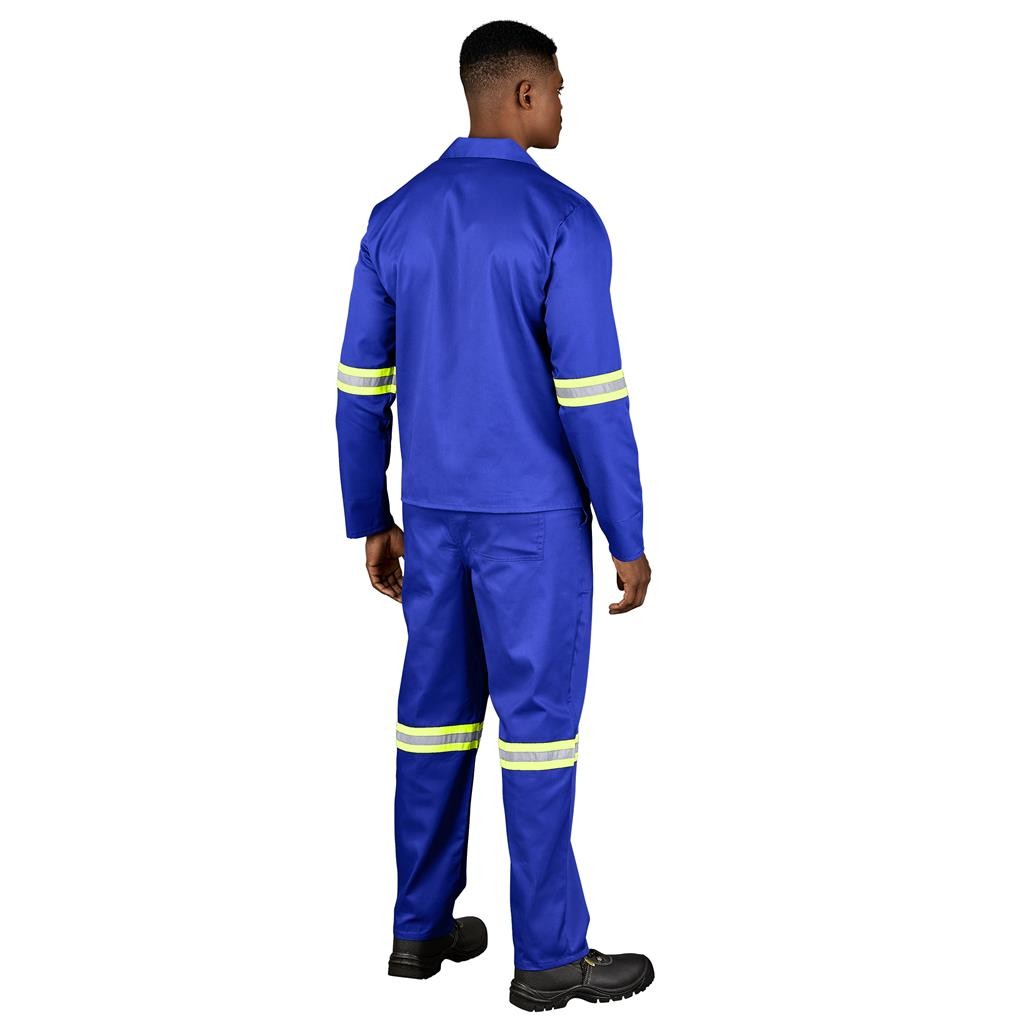 Trade Polycotton Conti Suit - Reflective Arms & Legs - Yellow Taped