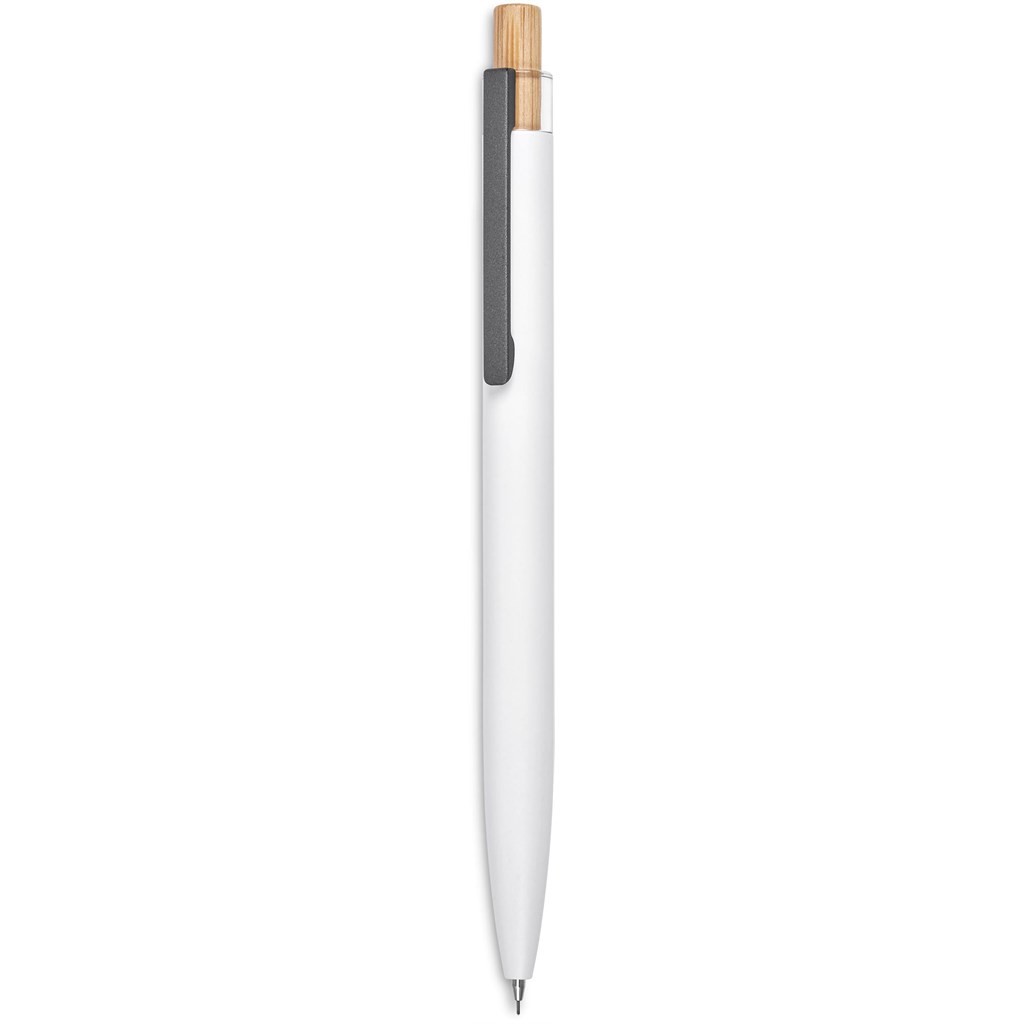 Okiyo Mimo Recycled Aluminum Ball Pen & Pencil Set - Solid White