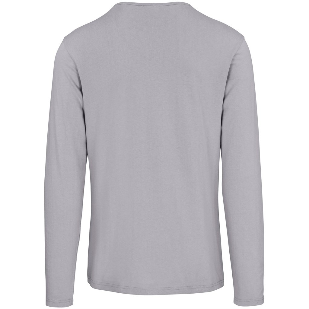 Mens Long Sleeve Portland T-Shirt - Grey