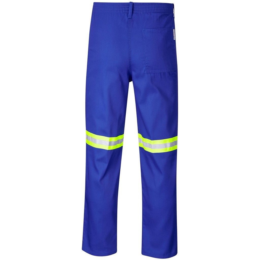 Trade Polycotton Pants - Reflective Legs - Yellow Tape - Royal Blue