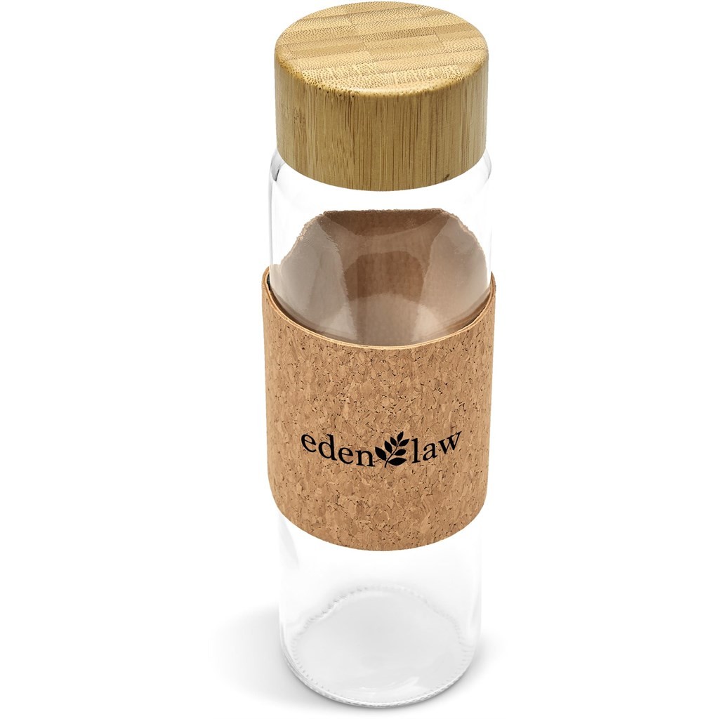 Kooshty Clear Bamboost Glass Water Bottle - 700ml