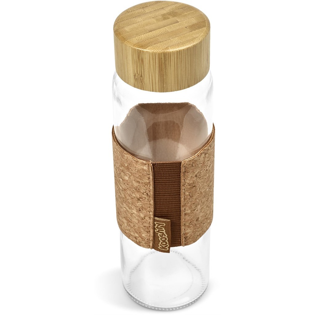 Kooshty Clear Bamboost Glass Water Bottle - 700ml