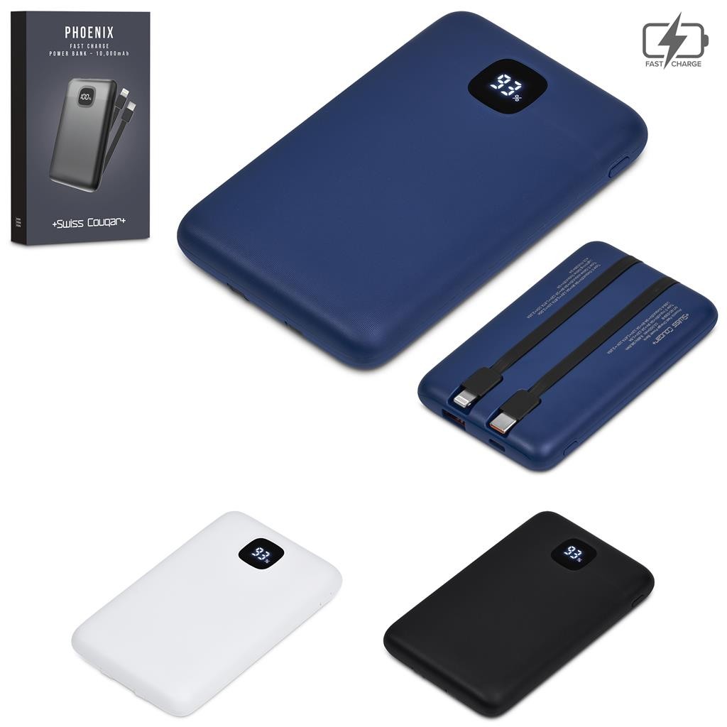 Swiss Cougar Phoenix Fast Charge 22.5W Power Bank - 10 000mAh