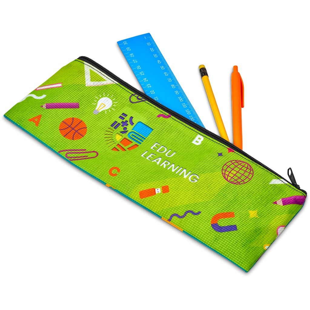 Pre-Printed Sample Hoppla Parker Recycled PET Stitch-Bond Pencil Case