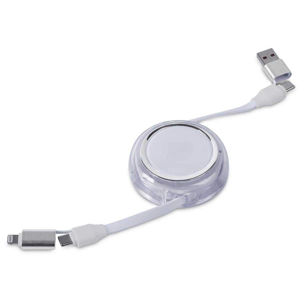 Swiss Cougar Luanda 4-in-1 Retractable Fast Charge 240W Power Delivery Cable