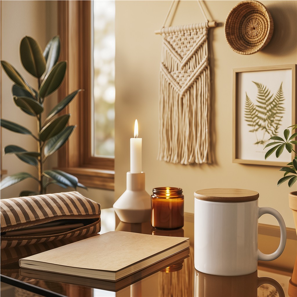 Okiyo Sozo Bamboo & Ceramic Sublimation Coffee Mug - 330ml