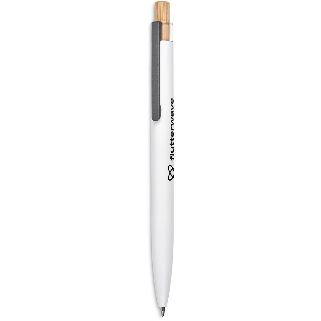 Okiyo Mimo Recycled Aluminium Ball Pen - Solid White