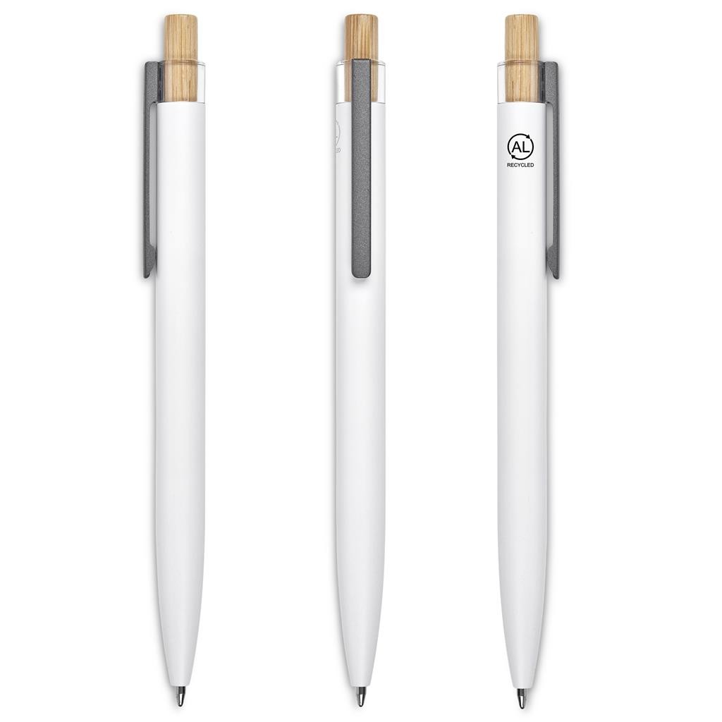 Okiyo Mimo Recycled Aluminium Ball Pen - Solid White