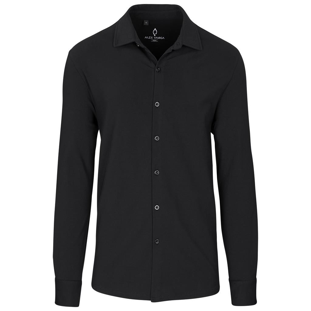 Mens Long Sleeve Alex Varga Cronus Knitted Shirt