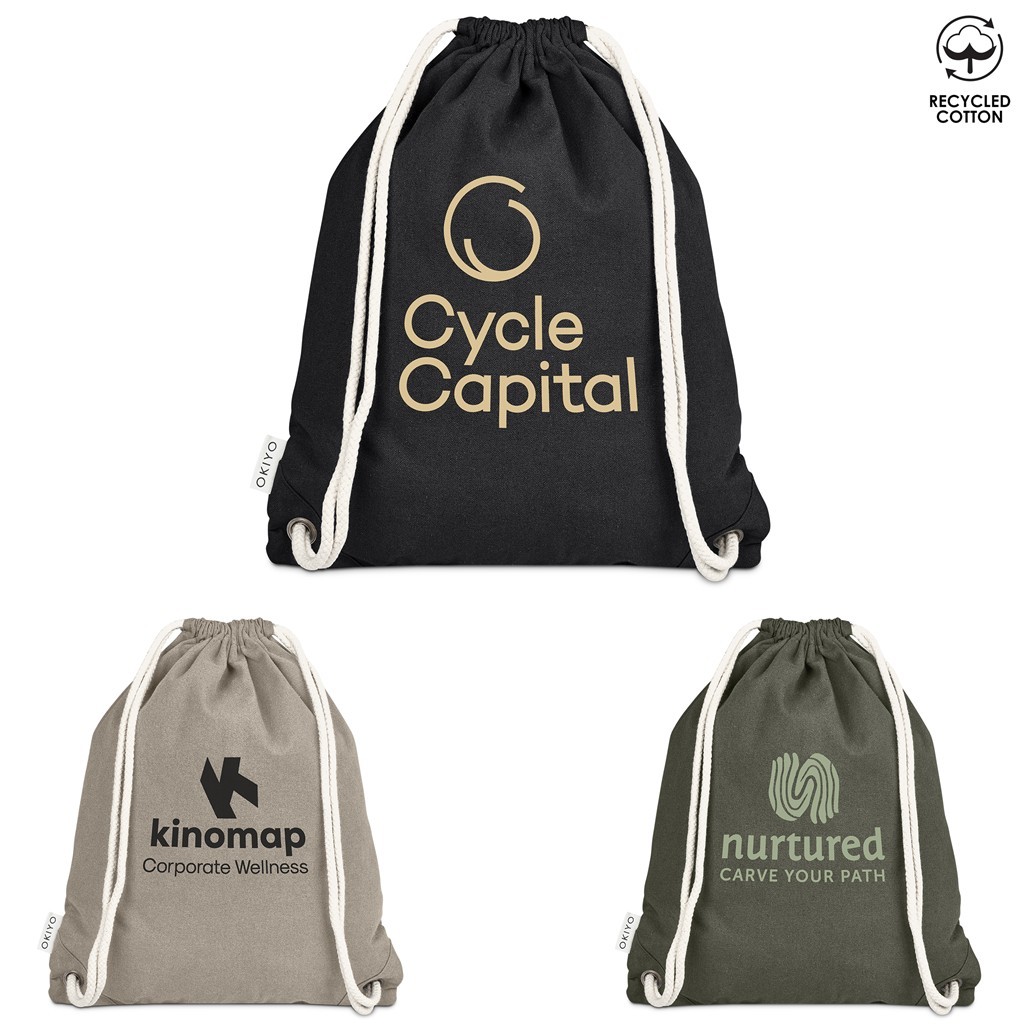 Okiyo Kinchaku Recycled Canvas Drawstring Bag