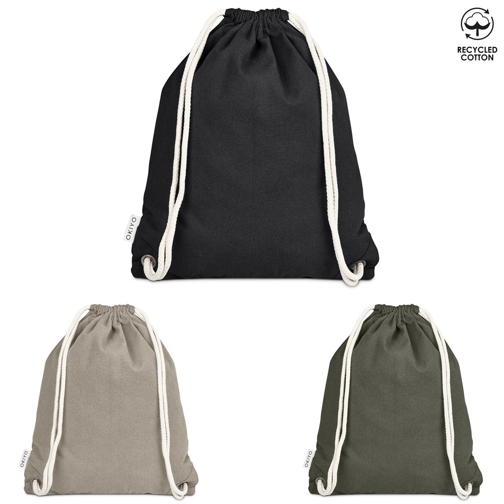 Okiyo Kinchaku Recycled Canvas Drawstring Bag
