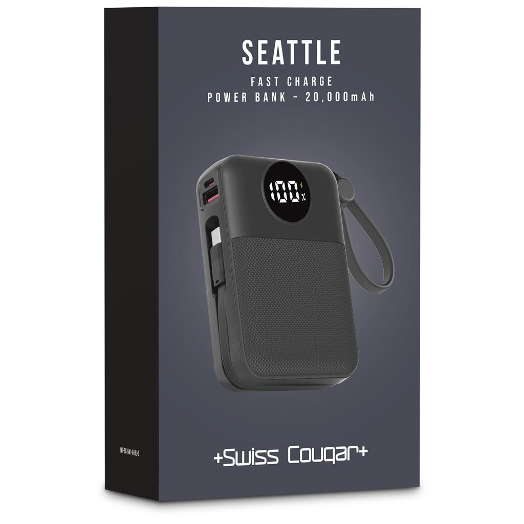 Swiss Cougar Seattle Fast Charge 22.5W Power Bank - 20 000mAh