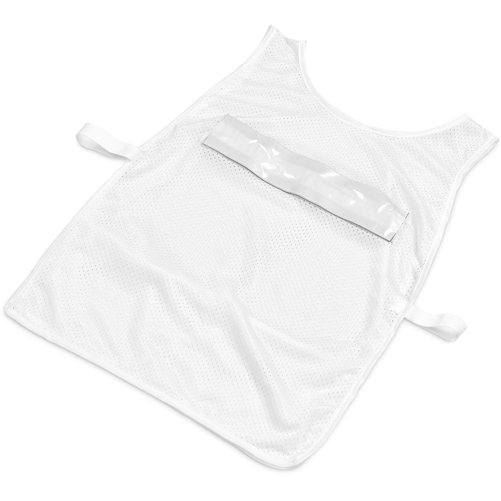 Hoppla Jackal Caddy Bib with PVC Name Sleeve-White