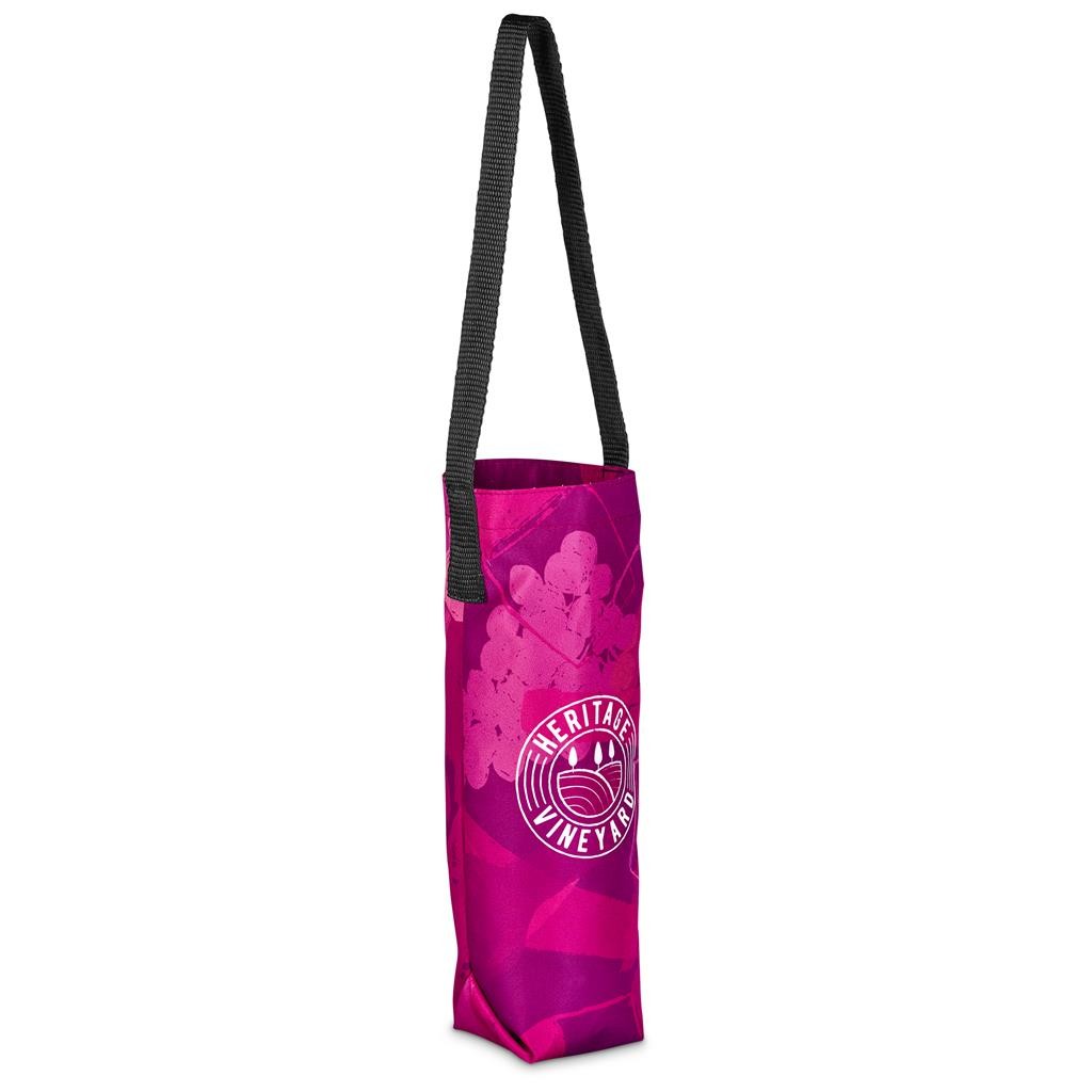 Pre-Printed Sample Hoppla Cellaro Polyester Wine Bottle Gift Bag