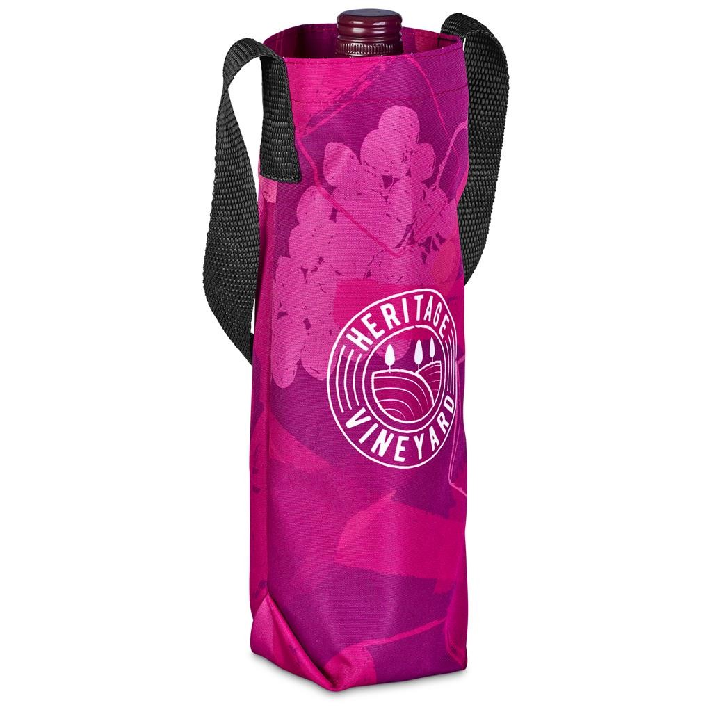 Pre-Printed Sample Hoppla Cellaro Polyester Wine Bottle Gift Bag