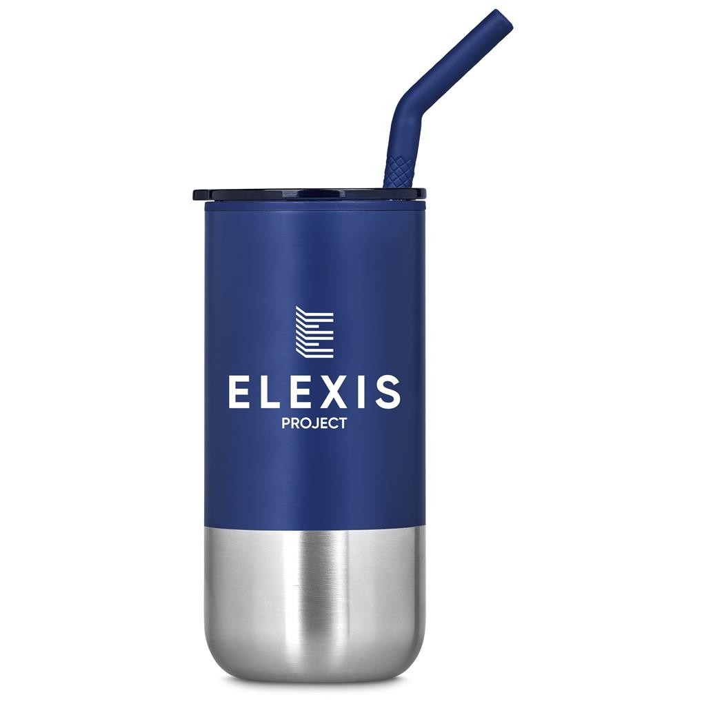 Kooshty Cheerio Stainless Steel & Plastic Double-Wall Tumbler & Straw – 480ml