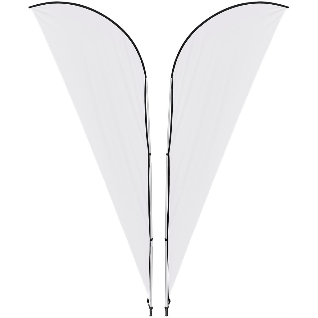 Legend 2M Sublimated Sharkfin Double-Sided Flying Banner - 1 complete unit