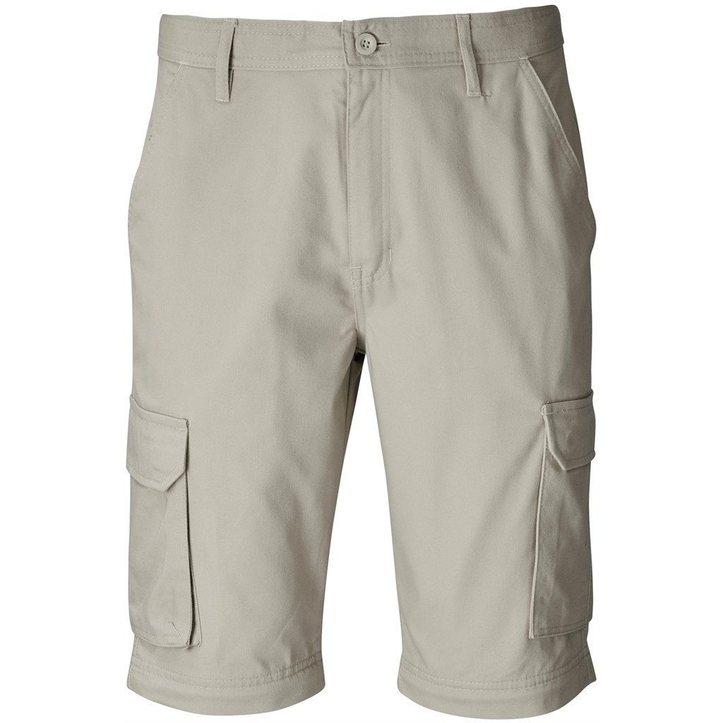 Mens Cargo Zip Off Pants - Stone