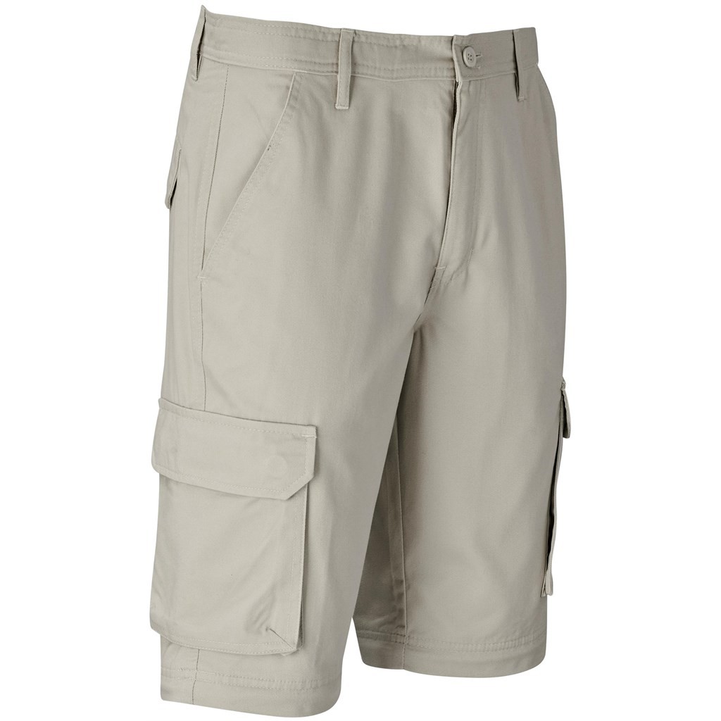 Mens Cargo Zip Off Pants - Stone