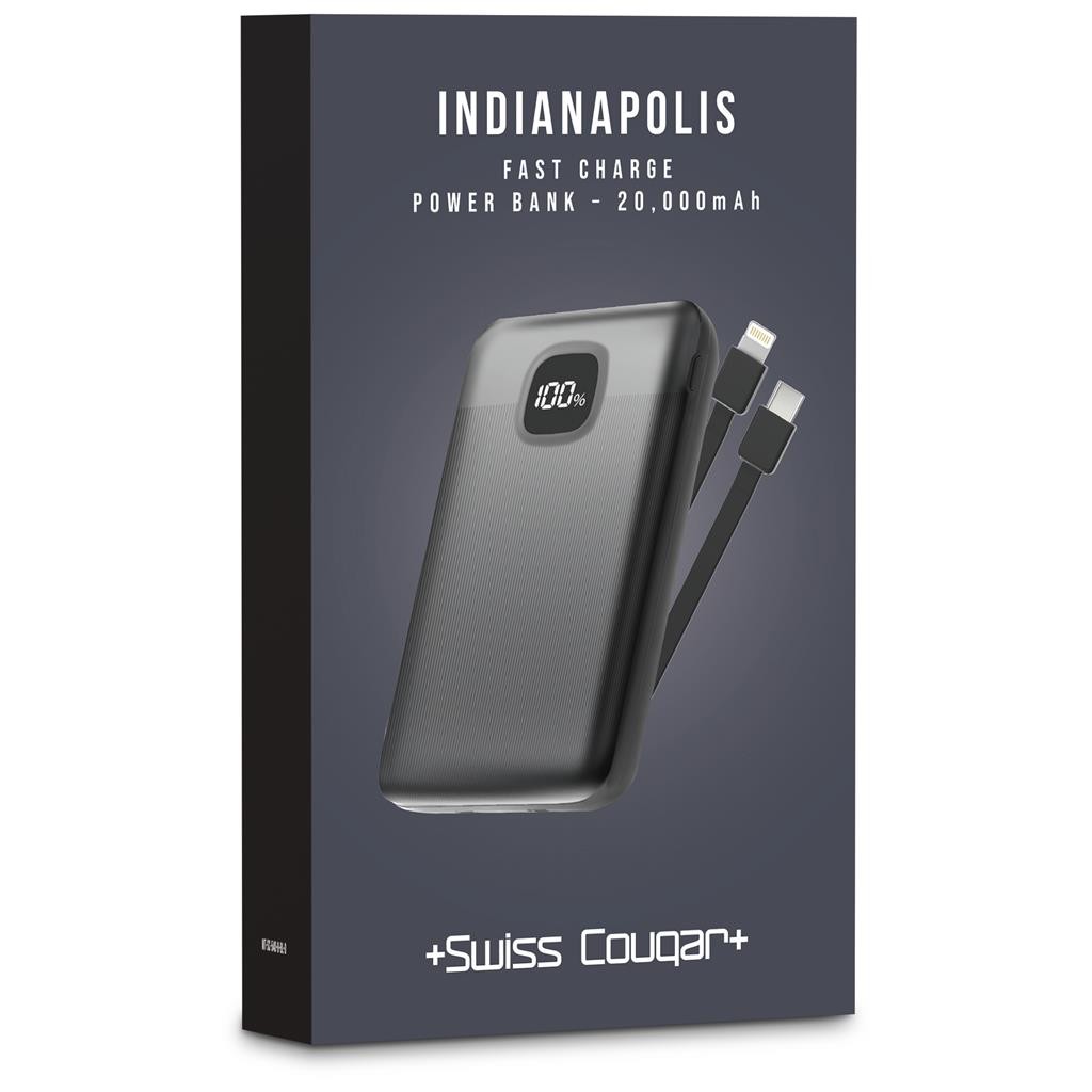 Swiss Cougar Indianapolis Fast Charge 22.5W Power Bank - 20 000mAh