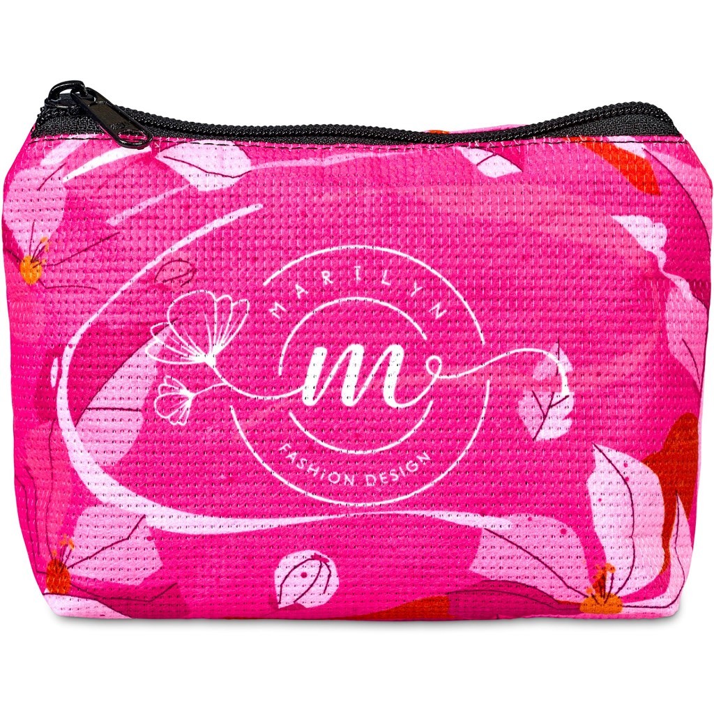 Pre-Printed Sample Hoppla Leanne Recycled PET Stitch-Bond Mini Toiletry Bag