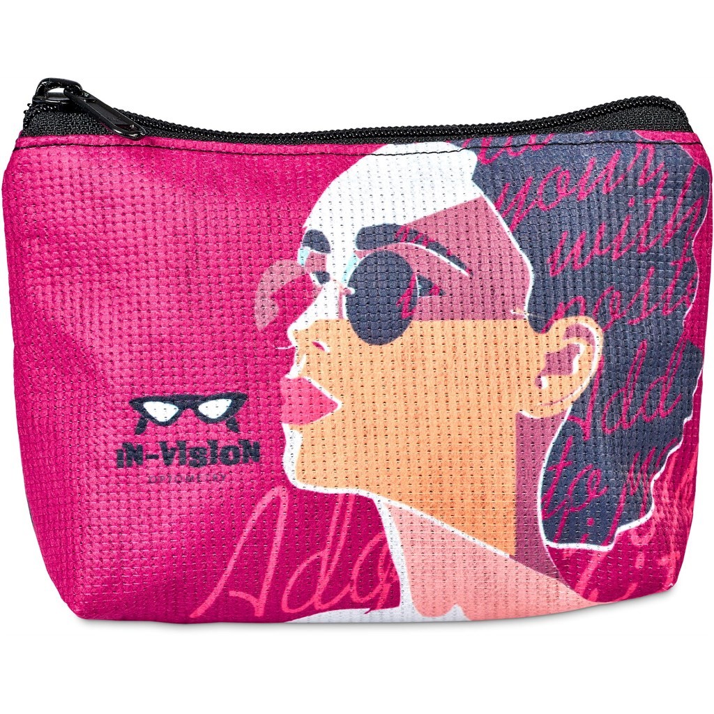 Pre-Printed Sample Hoppla Leanne Recycled PET Stitch-Bond Mini Toiletry Bag