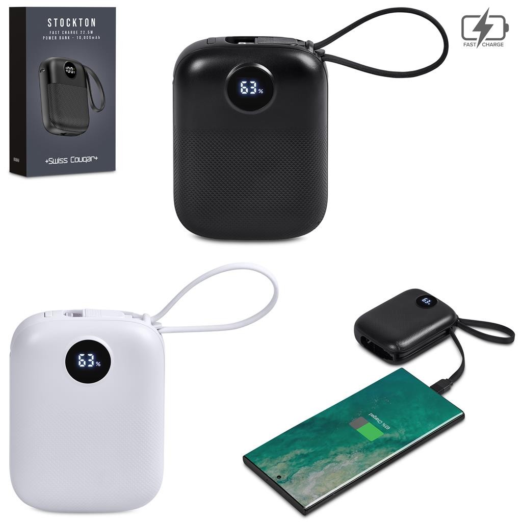 Swiss Cougar Stockton Fast Charge 22.5W Power Bank - 10 000mAh