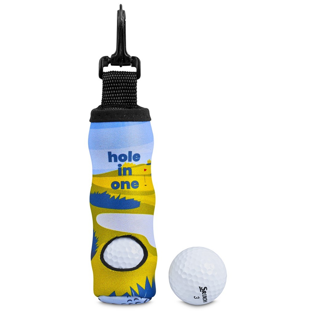 Pre-Printed Sample Hoppla Albatross Neoprene Golf Ball Pouch