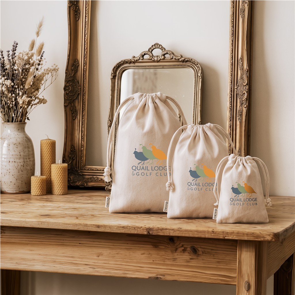 Okiyo Chikara Maxi Cotton Drawstring Pouch