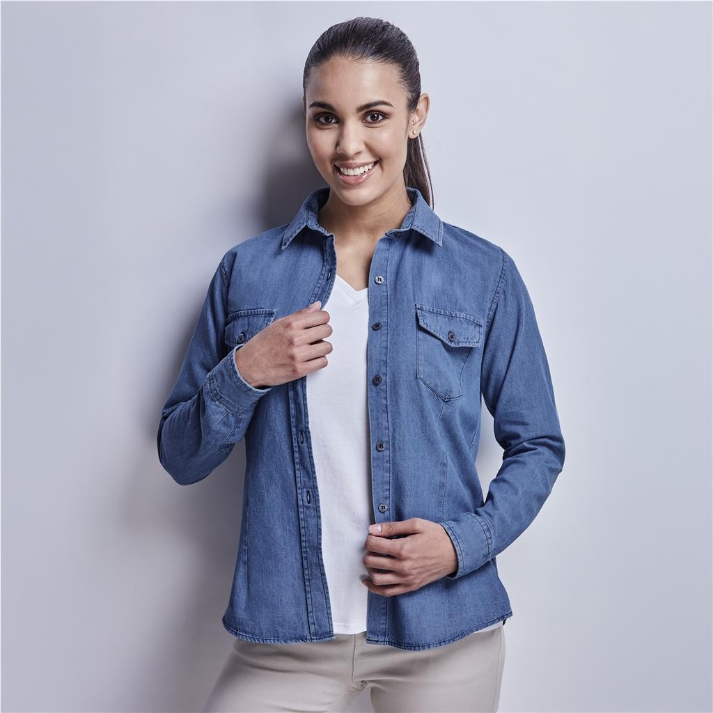 Ladies Long Sleeve Eastwood Denim Shirt