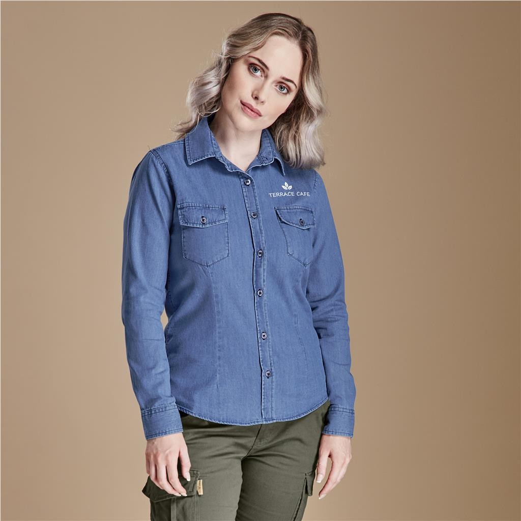 Ladies Long Sleeve Eastwood Denim Shirt
