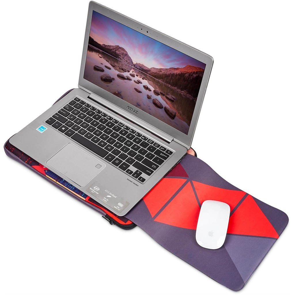 Pre-Printed Sample Hoppla Grotto Neoprene Laptop Sleeve with Mouse Pad – 13-14 inch