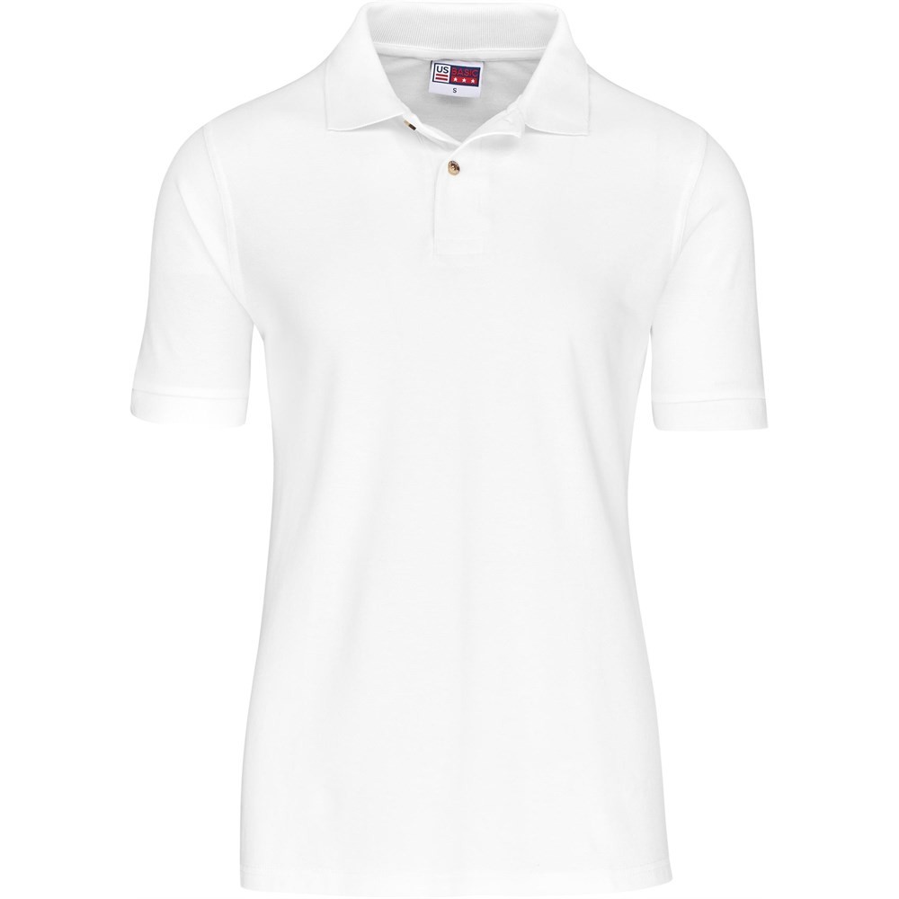 Mens Boston Golf Shirt - White
